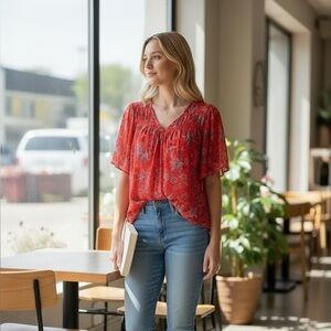 Democracy Light and Flowy Blouse XL